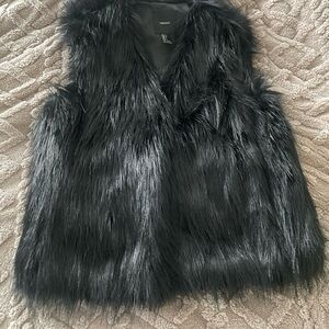 Faux Fur Black Vest